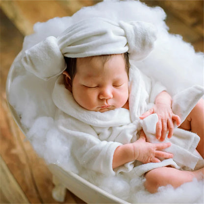 Creative Infant Cotton Bathrobe Newborn Photography Props Backdrop Basket Stuffer Cotton Decoration