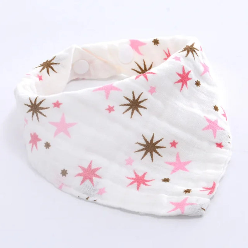 5Pcs/Lot Musiln Cotton Baby Bibs 4 Layers Girls Boys Babador Bandana Bibs Bebe Triangle Feeding Burp Cloth Bebe Collar Scarf