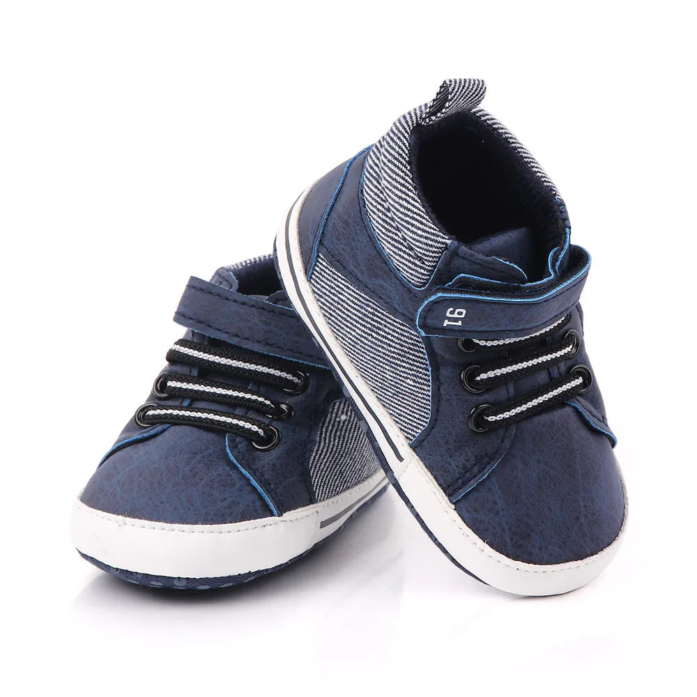 Newborn Baby Shoes for 1 Year Boy Crib Bootie Infant Anti-Slip Soft Sole Leather First Walkers Toddler Moccasins Doll Shoe Gifts