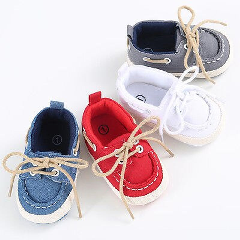 Baby Shoes Boy Girl Newborn Soft Soles Canvas Crib Soft Sole Shoe Sneakers 0-18M