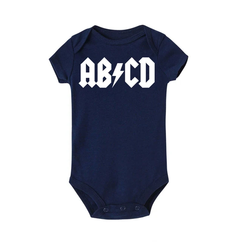 Funny Letter Print Infant Clothes Rock Baby Clothes Cotton Newborn Boy Girls Romper Jumpsuit Clothing Outfits 0-24M