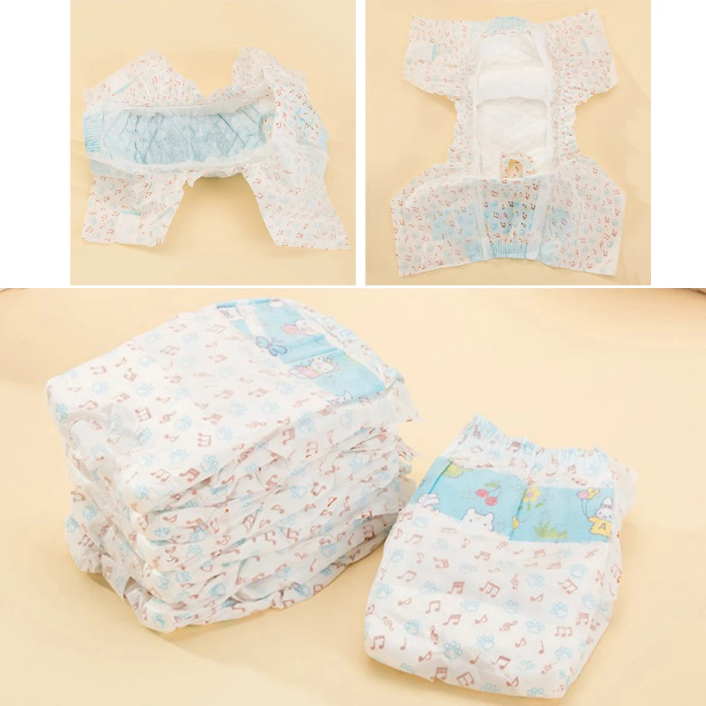 10 Pcs Super Absorption Physiological Pants Dog Diaper Diapers for Dogs Pet Male Female Dog Disposable Leakproof XXS/XS/S/M/L