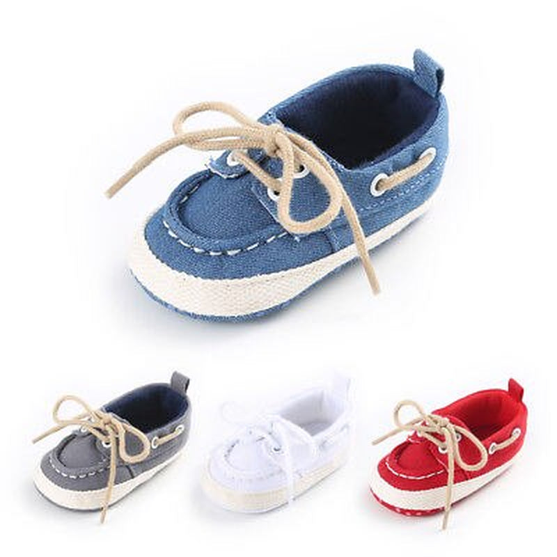 Baby Shoes Boy Girl Newborn Soft Soles Canvas Crib Soft Sole Shoe Sneakers 0-18M