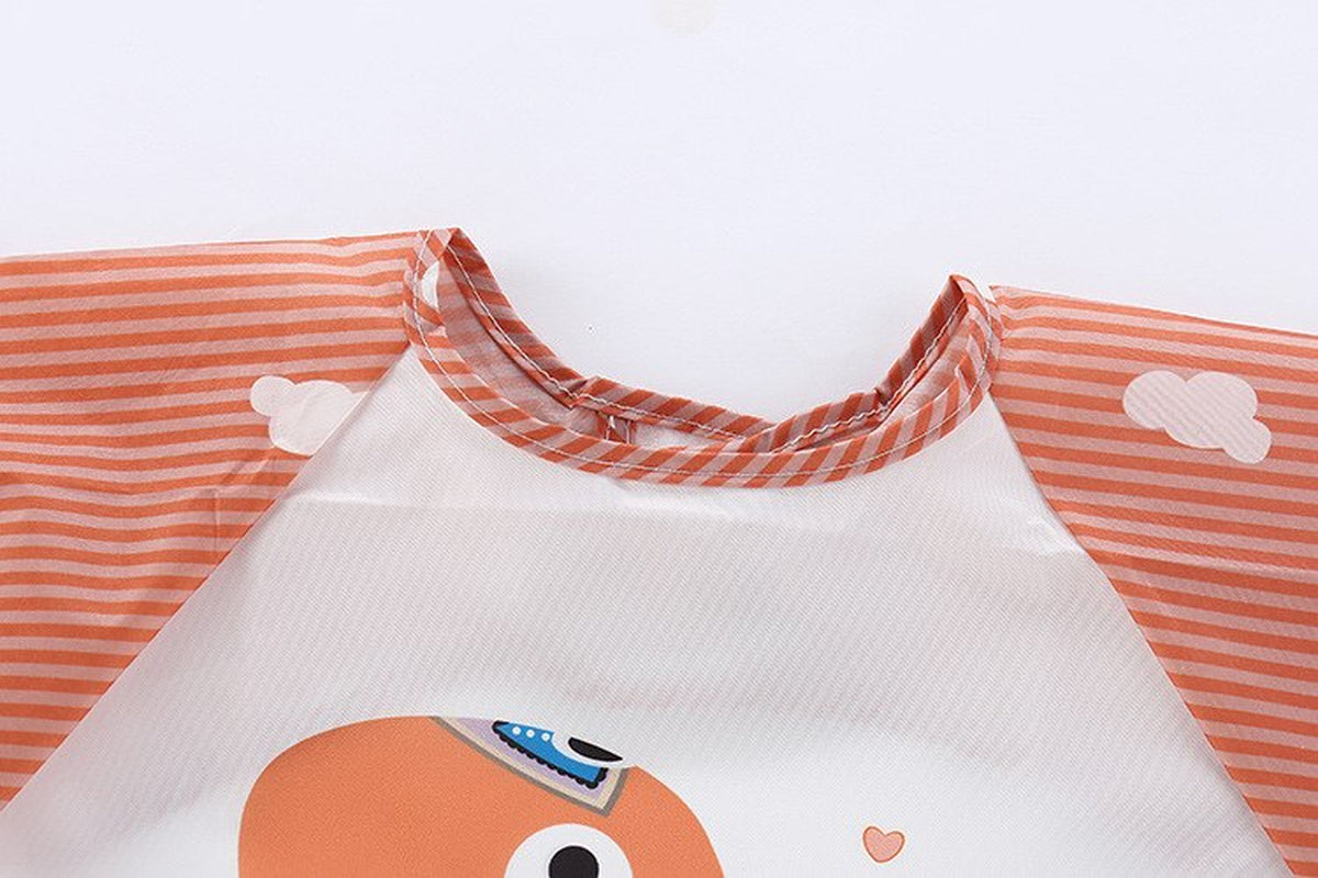 Cartoon Colorful Baby Bibs Long Sleeve Art Apron Animal Smock Baby Bib Burp Clothes Soft Feeding Eat Toddler Waterproof Smocks