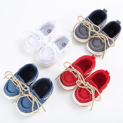 Baby Shoes Boy Girl Newborn Soft Soles Canvas Crib Soft Sole Shoe Sneakers 0-18M