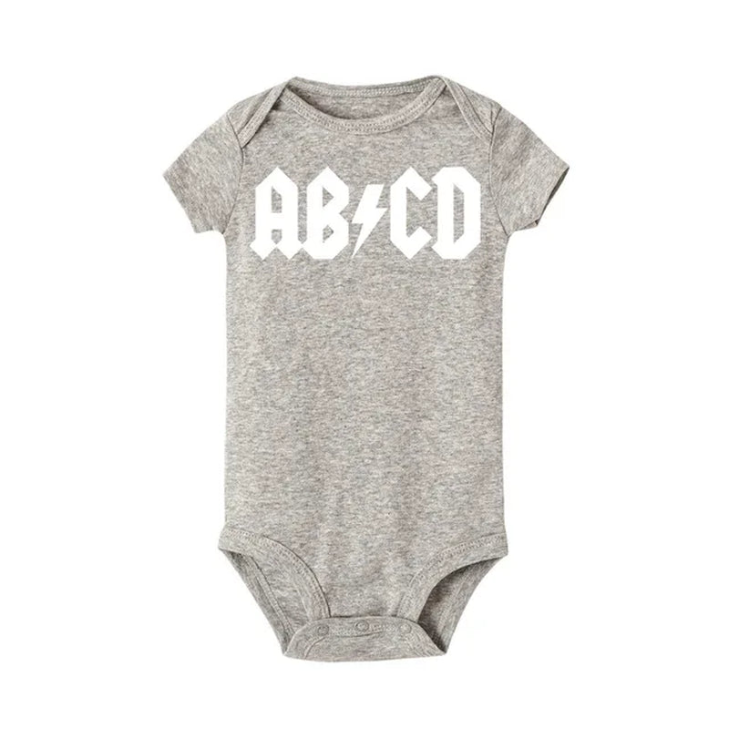 Funny Letter Print Infant Clothes Rock Baby Clothes Cotton Newborn Boy Girls Romper Jumpsuit Clothing Outfits 0-24M